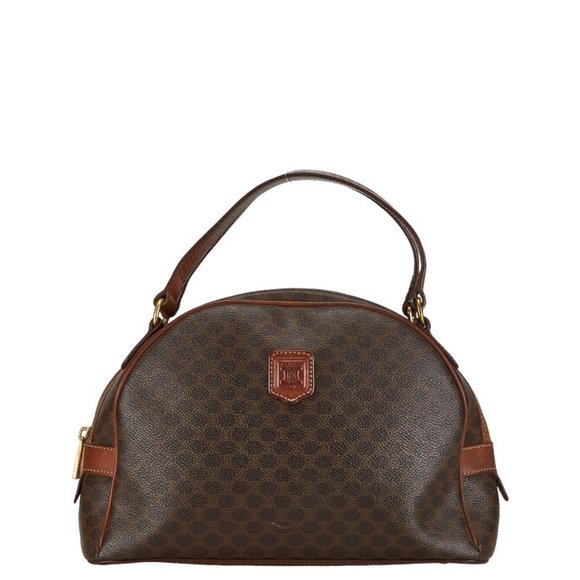 Celine Macadam Tote Bag Handbag Brown PVC Women's CELINE - Picture 2 of 11